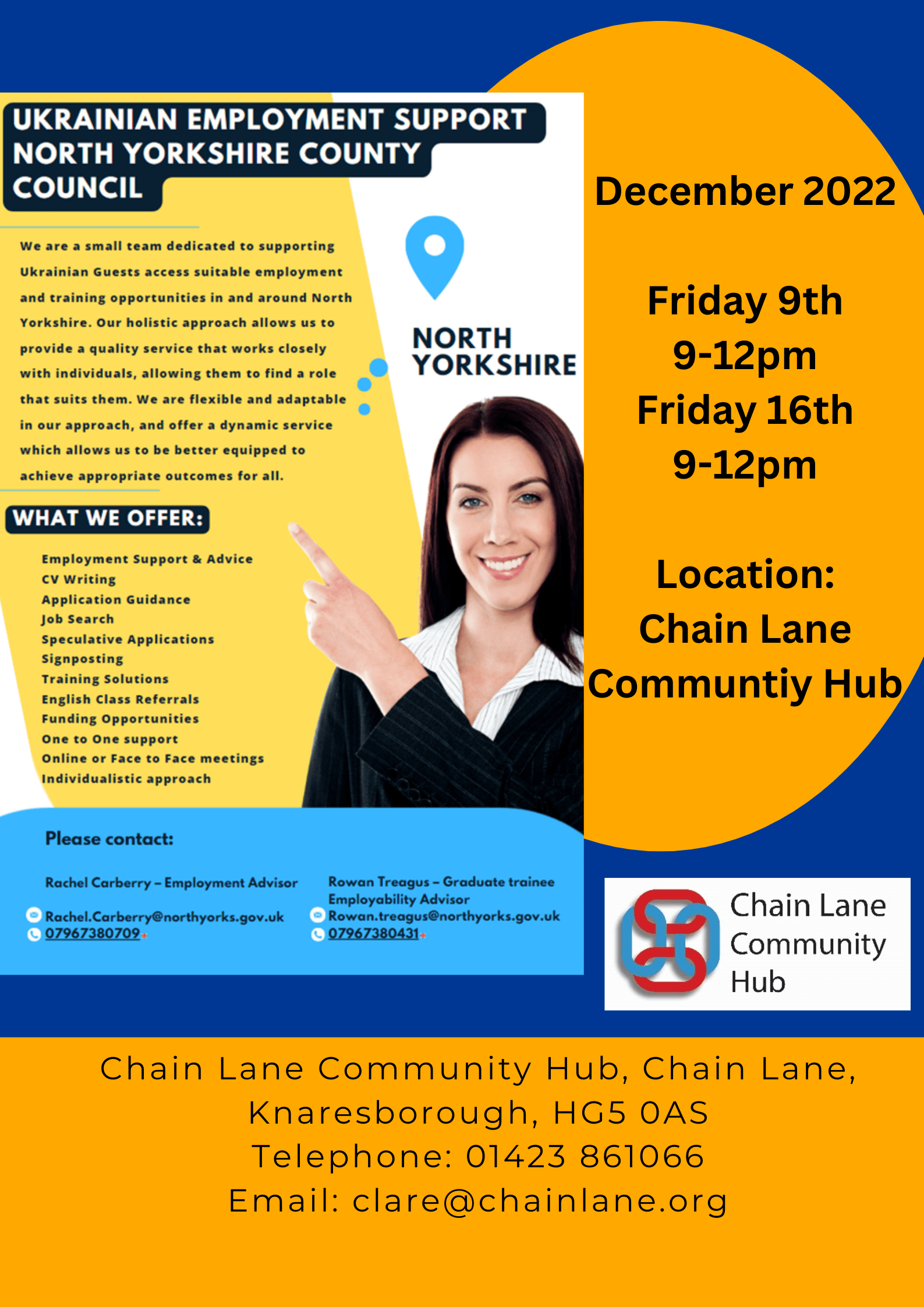Employability Support Drop In Sessions at Chain Lane Community Hub